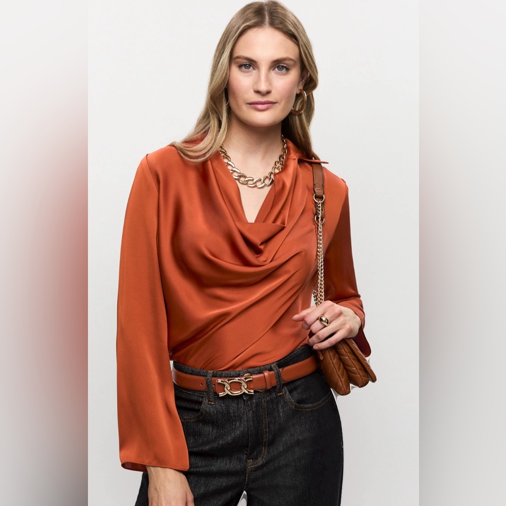 Joseph Ribkoff Orange Blouse Size 12